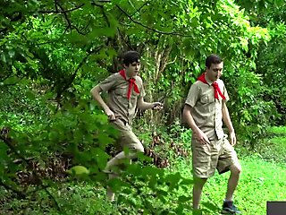 A scout is always prepared to take a cock up his tight hairy asshole